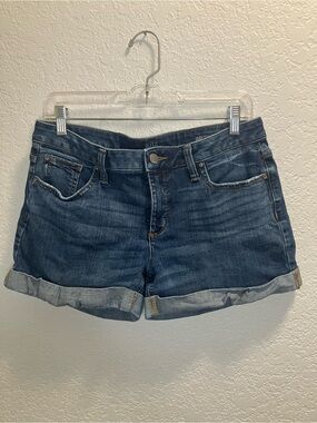 Cuffed Denim Jean Shorts